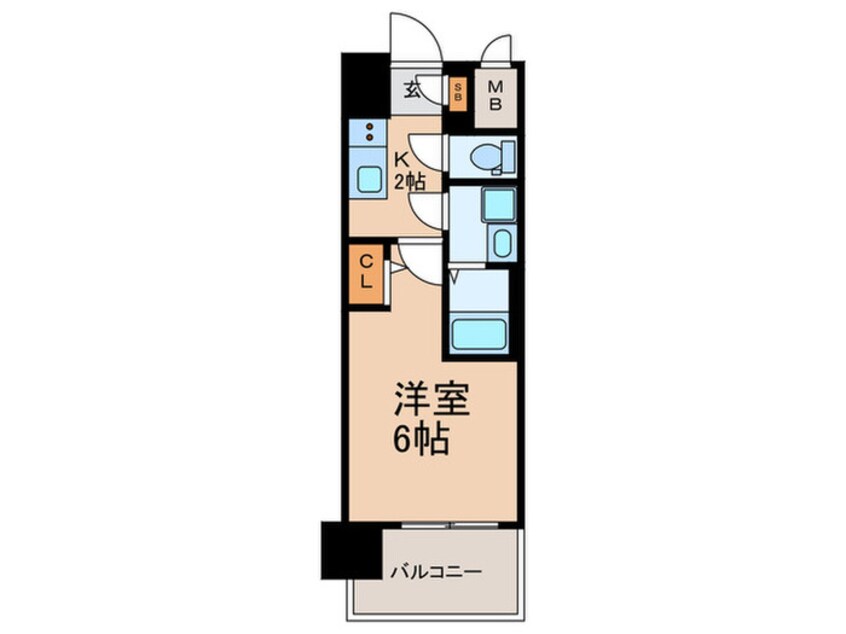 間取図 ｴｽﾘｰﾄﾞｻﾞｲｰｽﾄﾚｼﾞﾃﾞﾝｽ大阪城