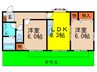 フィ－ルドテラス吹田 2LDKの間取り