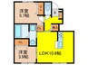 ライブリックス.1棟 2LDKの間取り