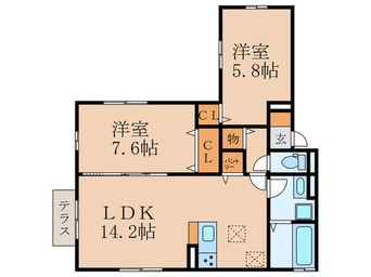間取図 D-room塚口本町
