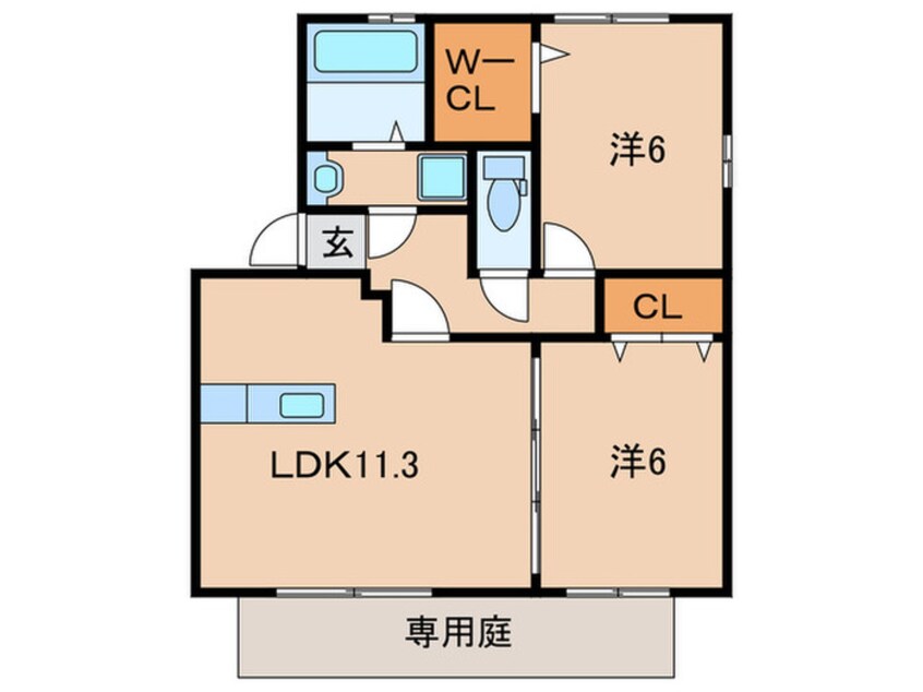 間取図 サンフィ－ルドⅠ
