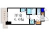 ｽｶｲﾉﾌﾞﾚ京都四条大宮（408） 1Rの間取り