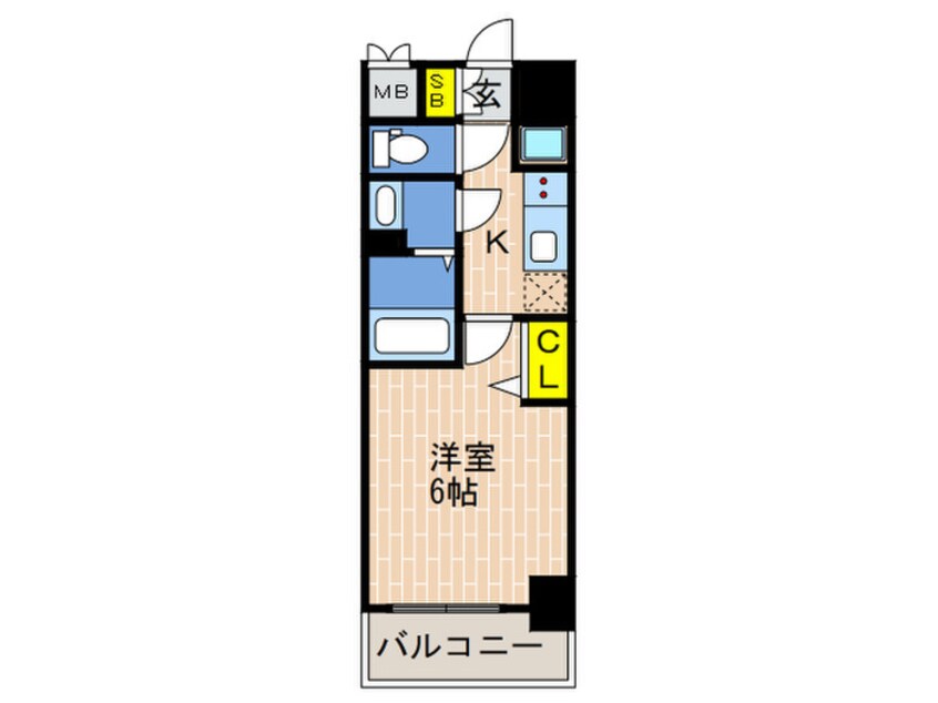 間取図 プレサンス兵庫駅前(1404)