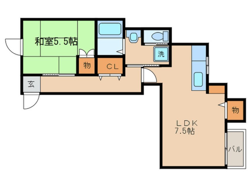 間取図 レークハイツ瀬田