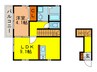 マ メゾン川西 1LDKの間取り