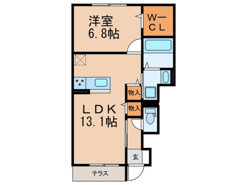 間取図 ＪＩＮ/輝　Ａ棟