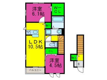 間取図 ＪＩＮ/輝　Ａ棟