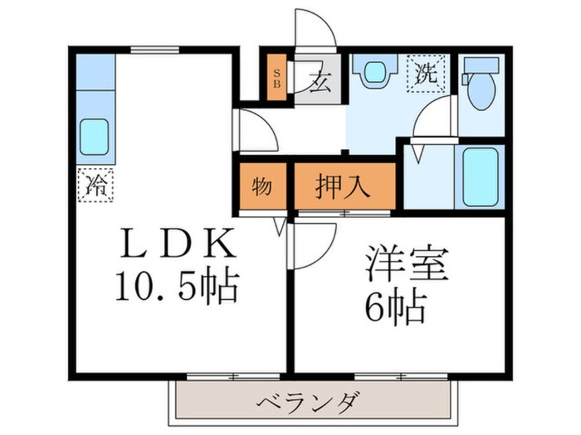 間取図 クレ－ルかきつばた