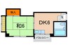 グランディア六甲道駅前 1DKの間取り