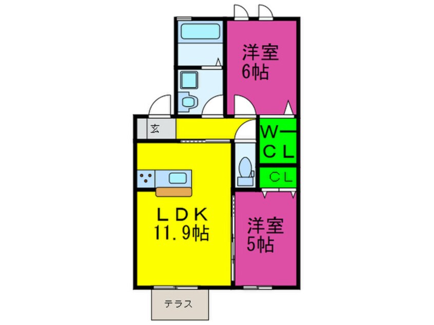 間取図 ＪＩＮ/輝　Ｂ棟