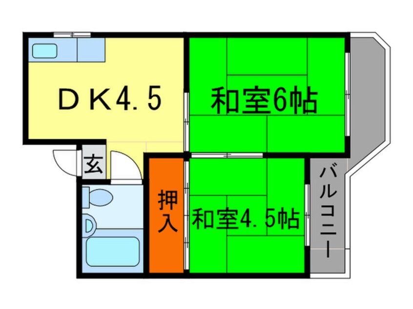 間取図 セントラル一乗寺