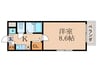 カーサ・コモド 1Kの間取り
