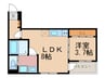 グランバレー 1LDKの間取り