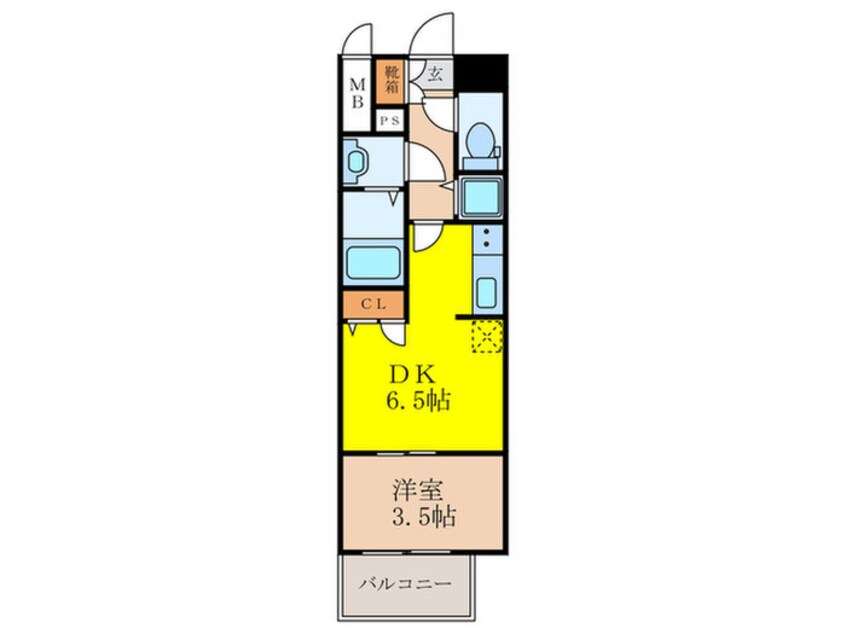 間取図 ｽﾜﾝｽﾞｼﾃｨ新大阪ﾌﾟﾗｲﾑ（404）