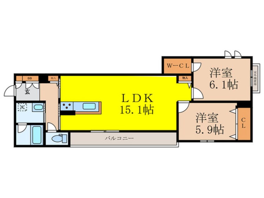 間取図 シャーメゾン　リアン