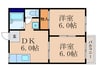 コーポ野路 2DKの間取り
