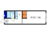 ジュンヒル 1Kの間取り