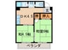 マンション藤 2DKの間取り