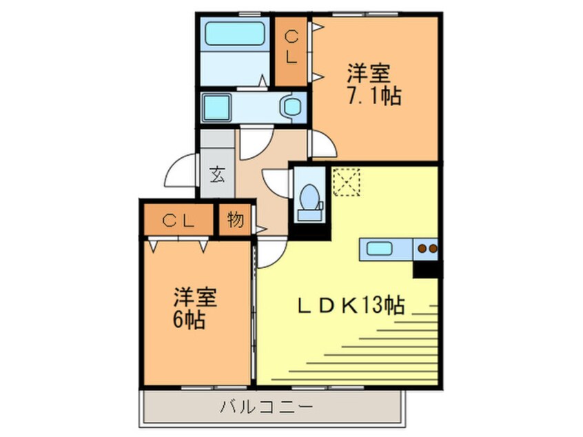 間取図 グランドアトリオ神戸西Ｄ棟