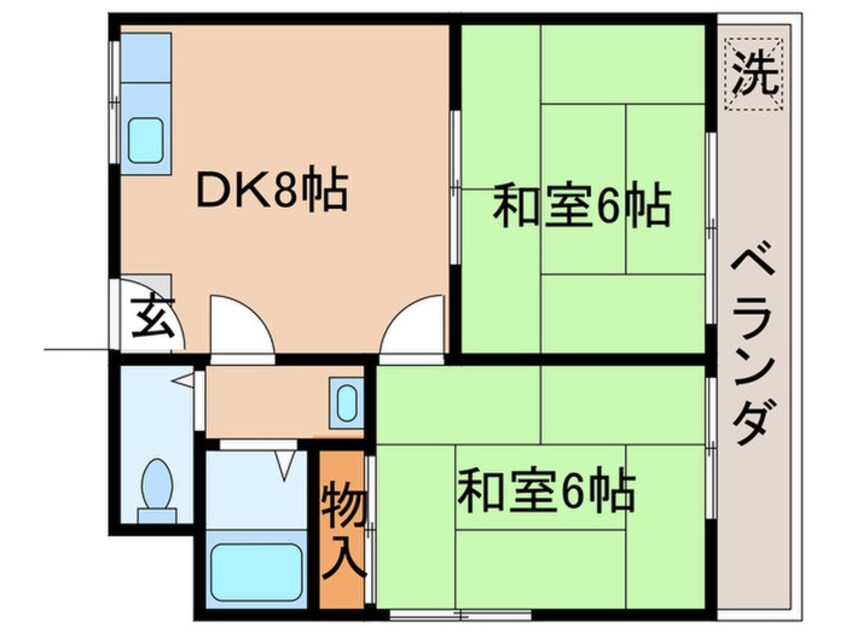 間取図 コーポ京洛