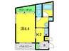 Ｓｔｕｄｉｏ・１・ＯＫＵＮＯ 1Kの間取り
