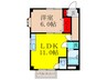 ドミ－ルＪＩ 1LDKの間取り