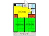 田中ハイツ 2DKの間取り