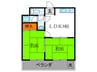 第２京洛 2LDKの間取り