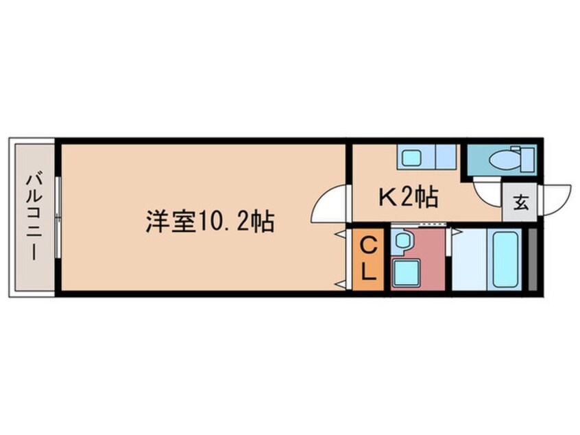間取図 エリーフラッツ京町