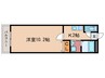 エリーフラッツ京町 1Kの間取り