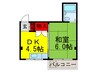 箱殿ハイツ 1DKの間取り
