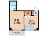 箱殿ハイツ 1DKの間取り