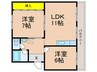 山田池住宅第10号棟（103） 2LDKの間取り