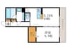ラ　フルール 1LDKの間取り