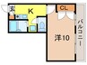 レオパレスケルビム 1Kの間取り
