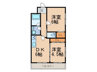 間取図 Grandi Court 御影塚町