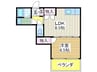 エクセル深江橋 1LDKの間取り