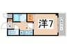 巽ハイツ 1Kの間取り