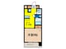 エステムコート京都西大路(408) 1DKの間取り