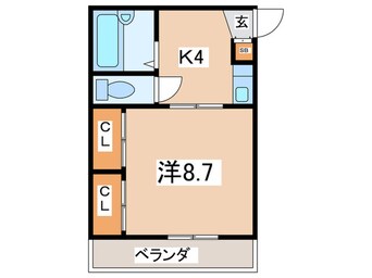 間取図 メロディ－ハイム美章園