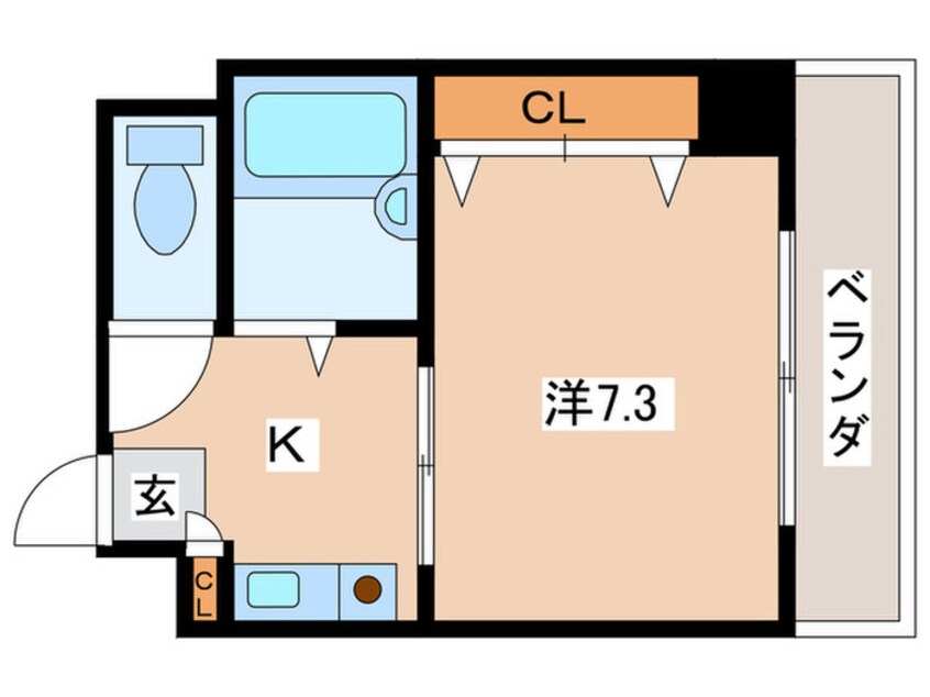 間取図 メロディ－ハイム美章園