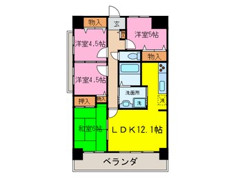 間取図 シティパーク瓢箪山(911)