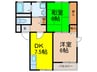 センタ－フィ－ルド宝塚 2DKの間取り