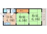 有元荘 2DKの間取り