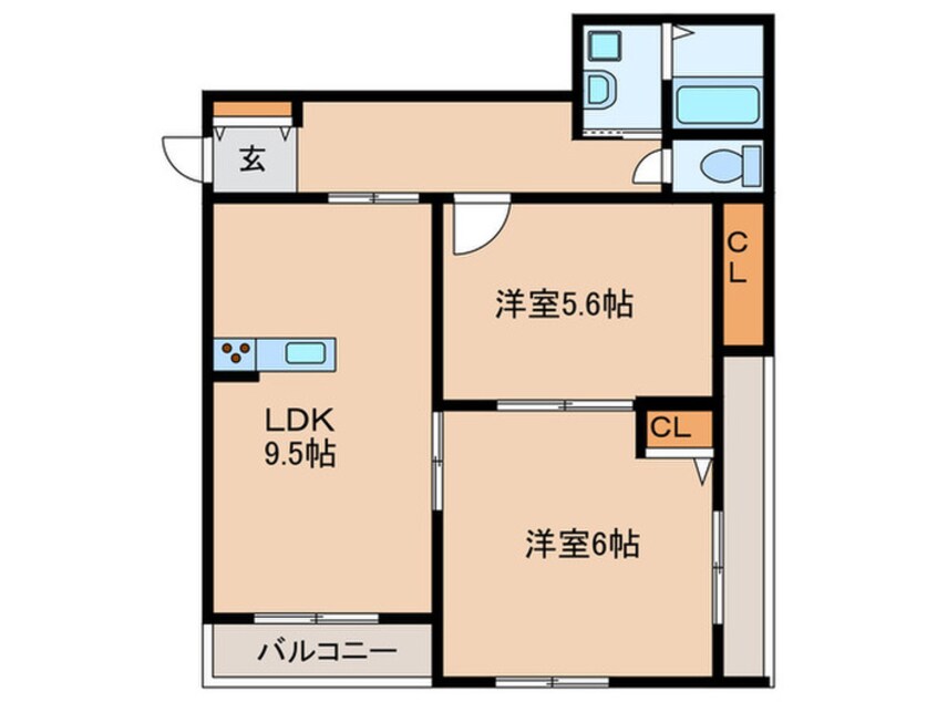 間取図 エスポワール鴻池