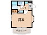 サンウィング神陽 1Kの間取り