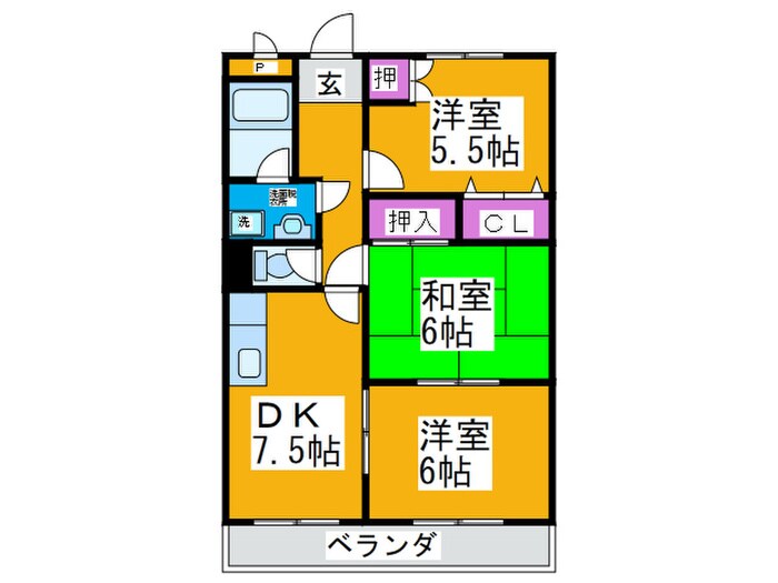 間取り図 ラフォ－レ松ノ下