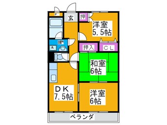 間取図 ラフォ－レ松ノ下