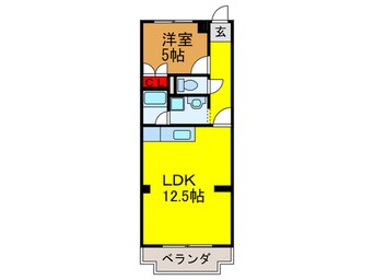間取図 ヒルサイドコ－プ岡村