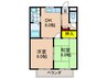 セイム東船橋 2DKの間取り
